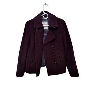 Short wool blend short coat, warm, heavy, old school 2000s, whimsigoth, retro